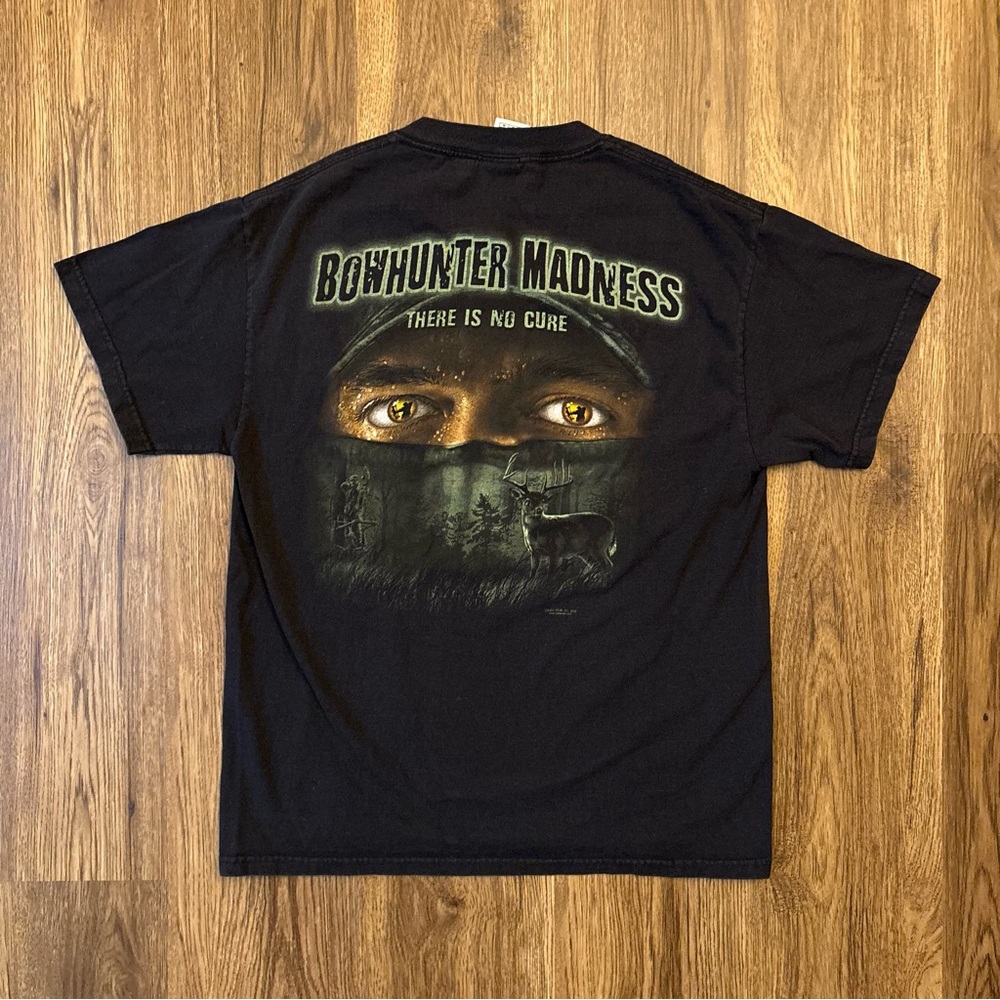 Vintage Black Bowhunter Madness Nature Deer Shirt
